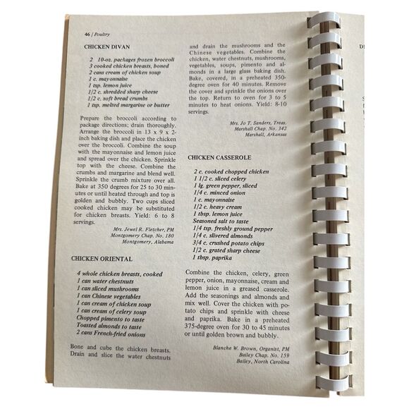 Favorite Recipes of Eastern Star Members 1973 PB Vintage Community Cookbook VG+ - Picture 5 of 8